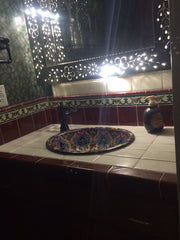 Mexican Tile Vanity and Sink