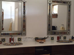 Mexican Tile Bathroom Sinks and MIrrors