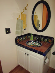 Mexican Tile Bathroom Vanity Sunflower sink