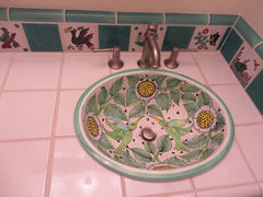 Mexican Tile Bathroom Sink and Vanity