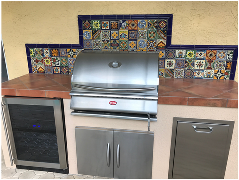 mexican tile designs outdoor bbq