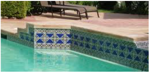 mexican tile designs pool