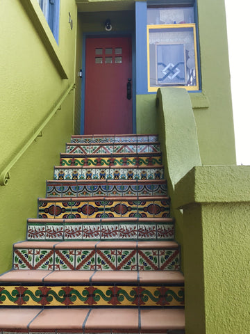 mexican tile designs stair risers