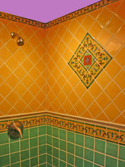 Mexican tile bathroom shower