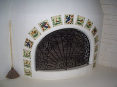 Mexican Tile Fireplace Plants and Animals