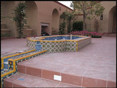 Mexican tile outdoor fountain 