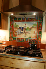 Mexican Tile Mural Kitchen