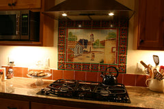 Mexican Tile Mural Kitchen