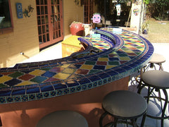 Mexican Tile Outdoor Bar