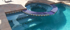 Mexican tile outdoor pool round