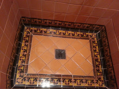 Mexican tile bathroom shower floor