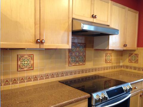 mexican tile baksplash kitchen