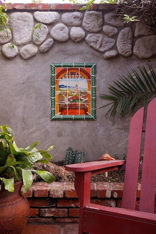 mexican tile designs mural outdoor