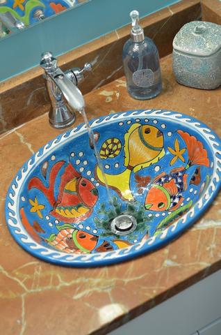 mexican tile fish sink