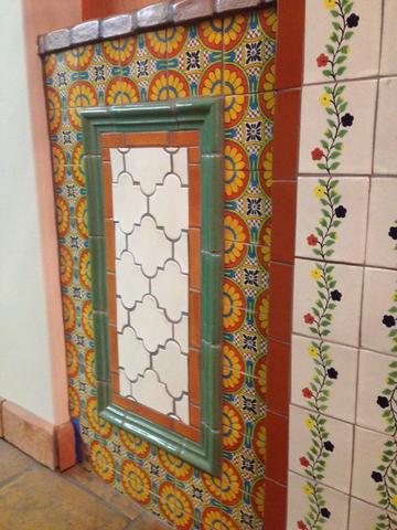 decorative wainscoting mexican tile