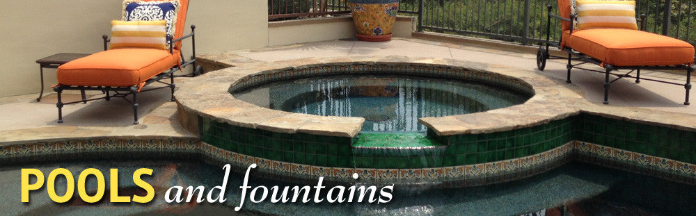 Outdoor mexican tile designs and pools