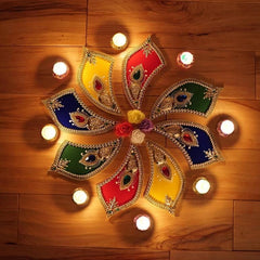 Aangan of India Tabletop or henna candle decor can be used daily with your favorite candles or ethnic diya candle from our store.  Great home decor idea for Christmas and Diwali. 