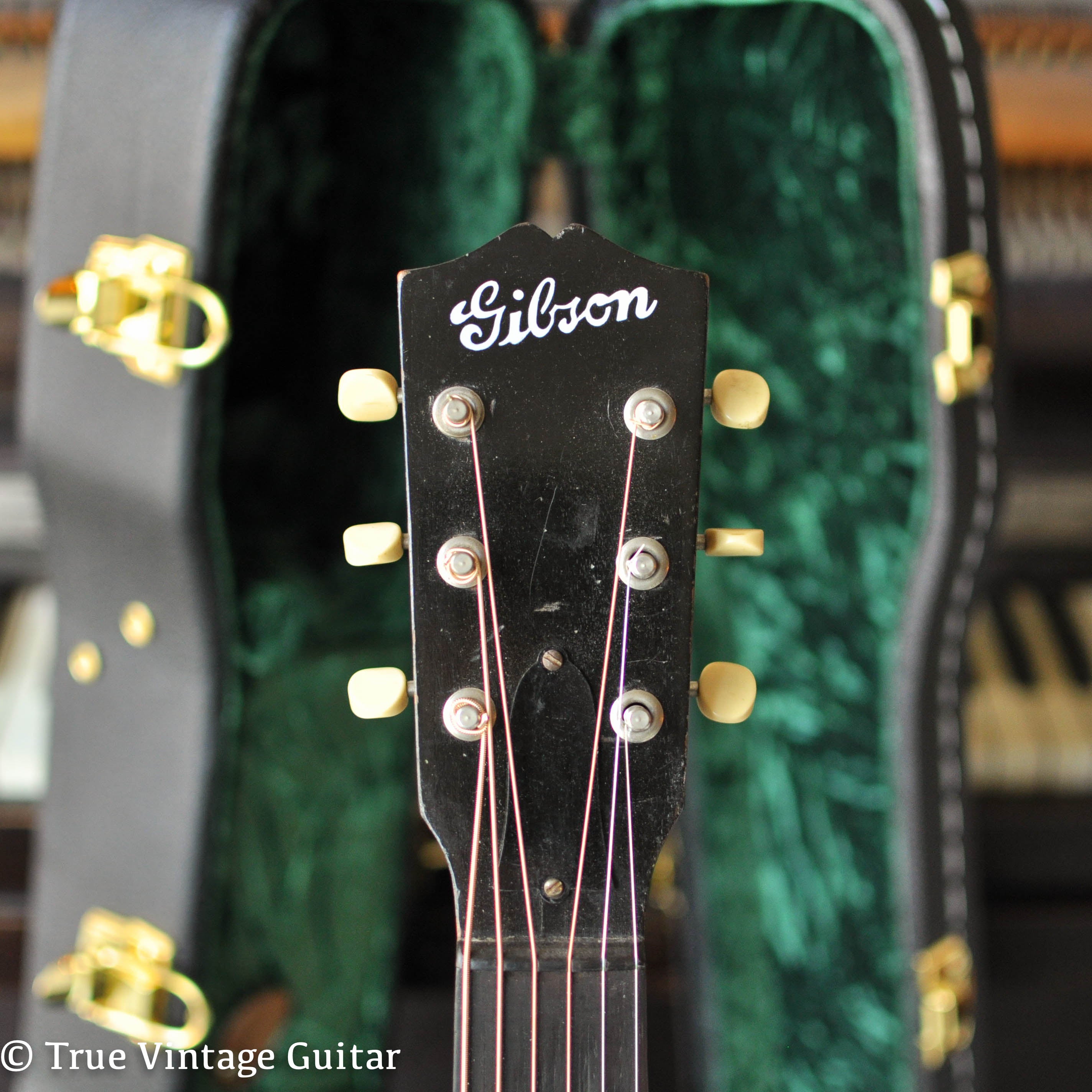 Gibson headstock white silkscreen script logo 1936 L-00