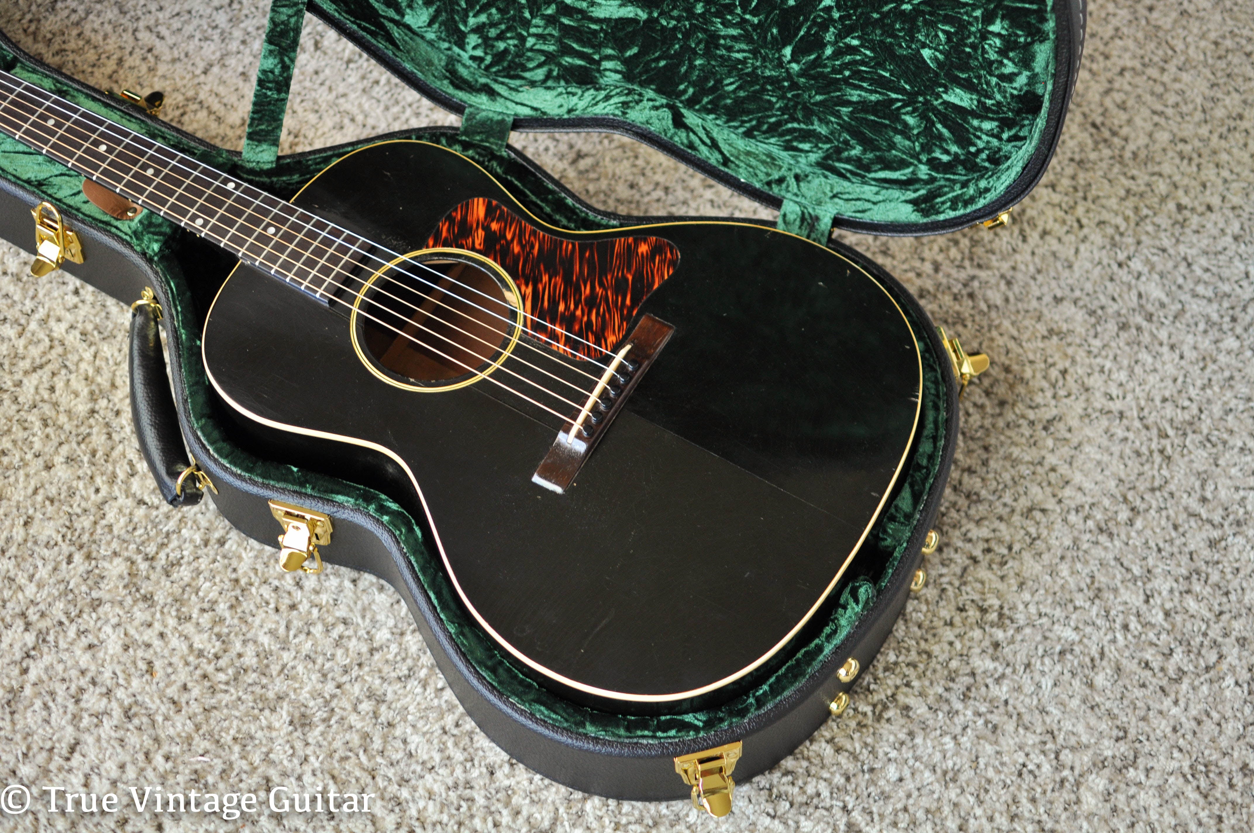 Vintage Gibson L-00 black acoustic guitar 1936