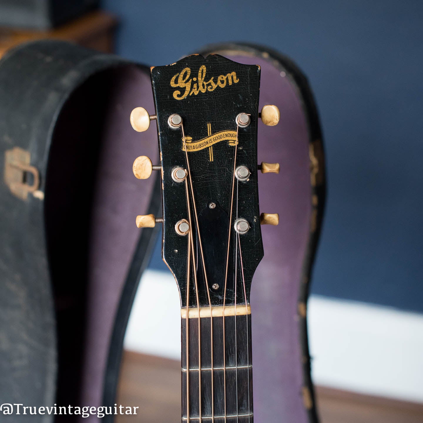 Vintage Gibson guitar with Only A Gibson Is Good Enough headstock