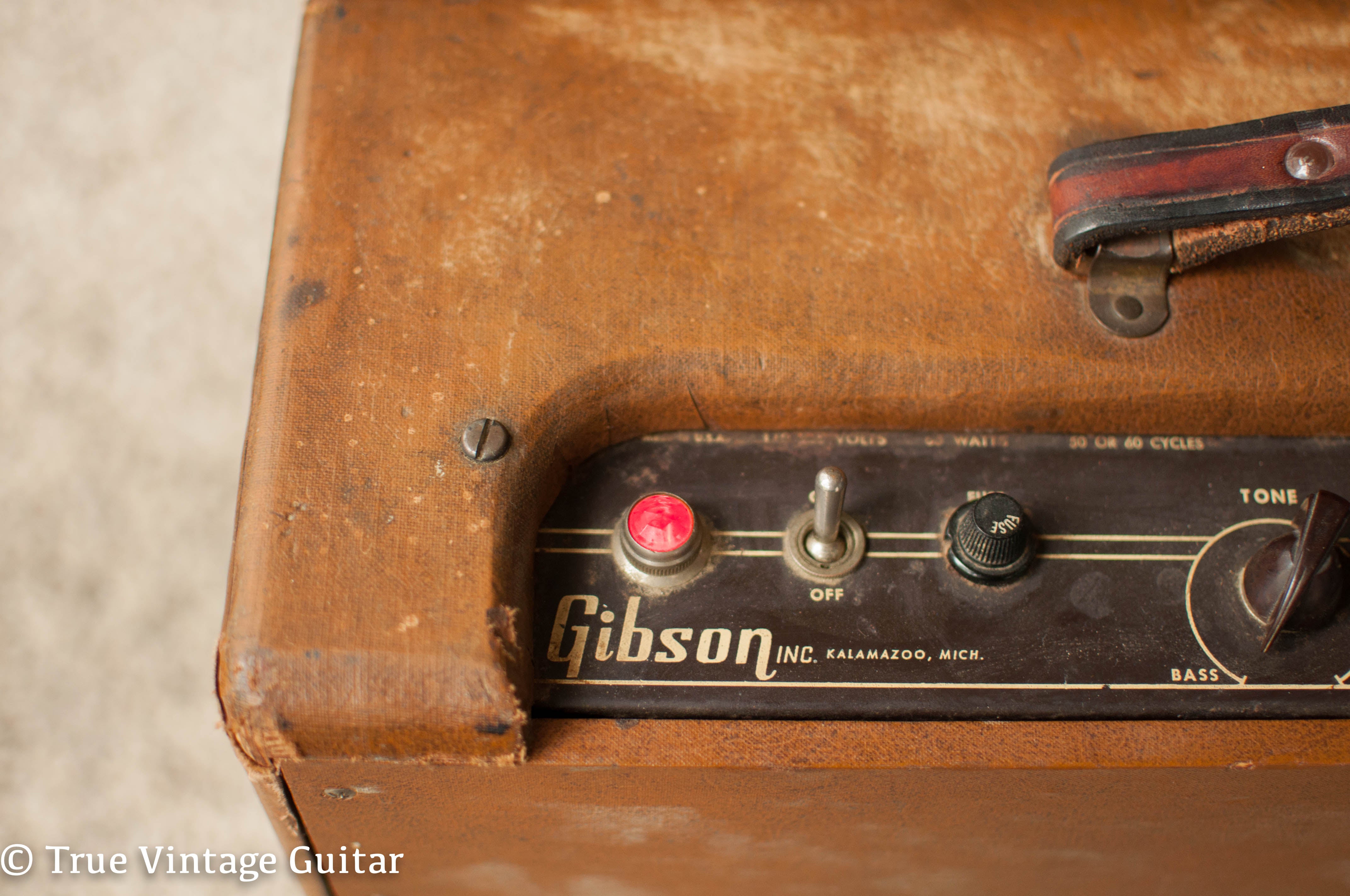 Vintage 1953 Gibson GA-20 guitar amp amplifier brown