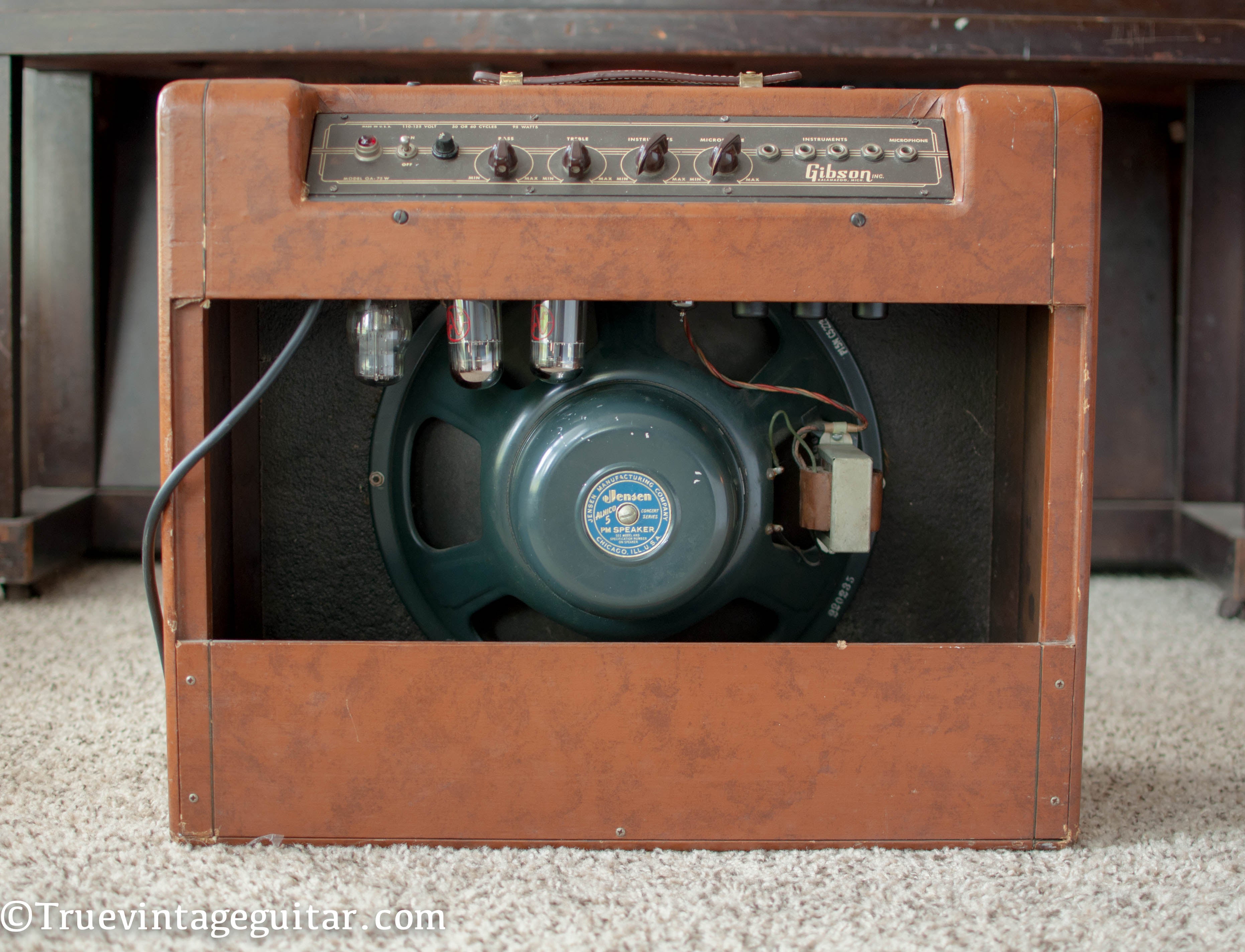 Jensen P15R speaker, Vintage 1953 Gibson GA-75W guitar amplifier