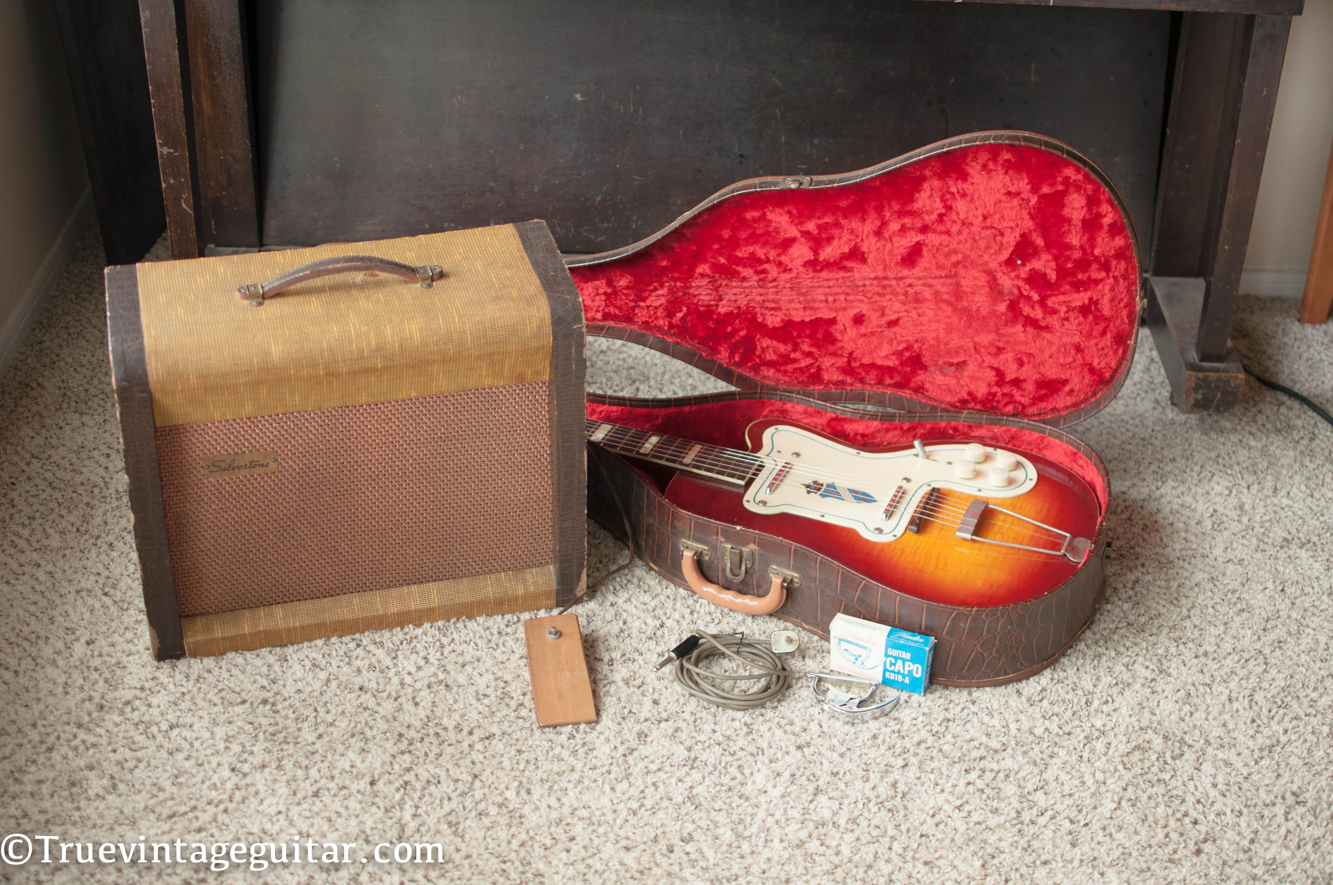 1950s Silvertone 1382 guitar and amp combo