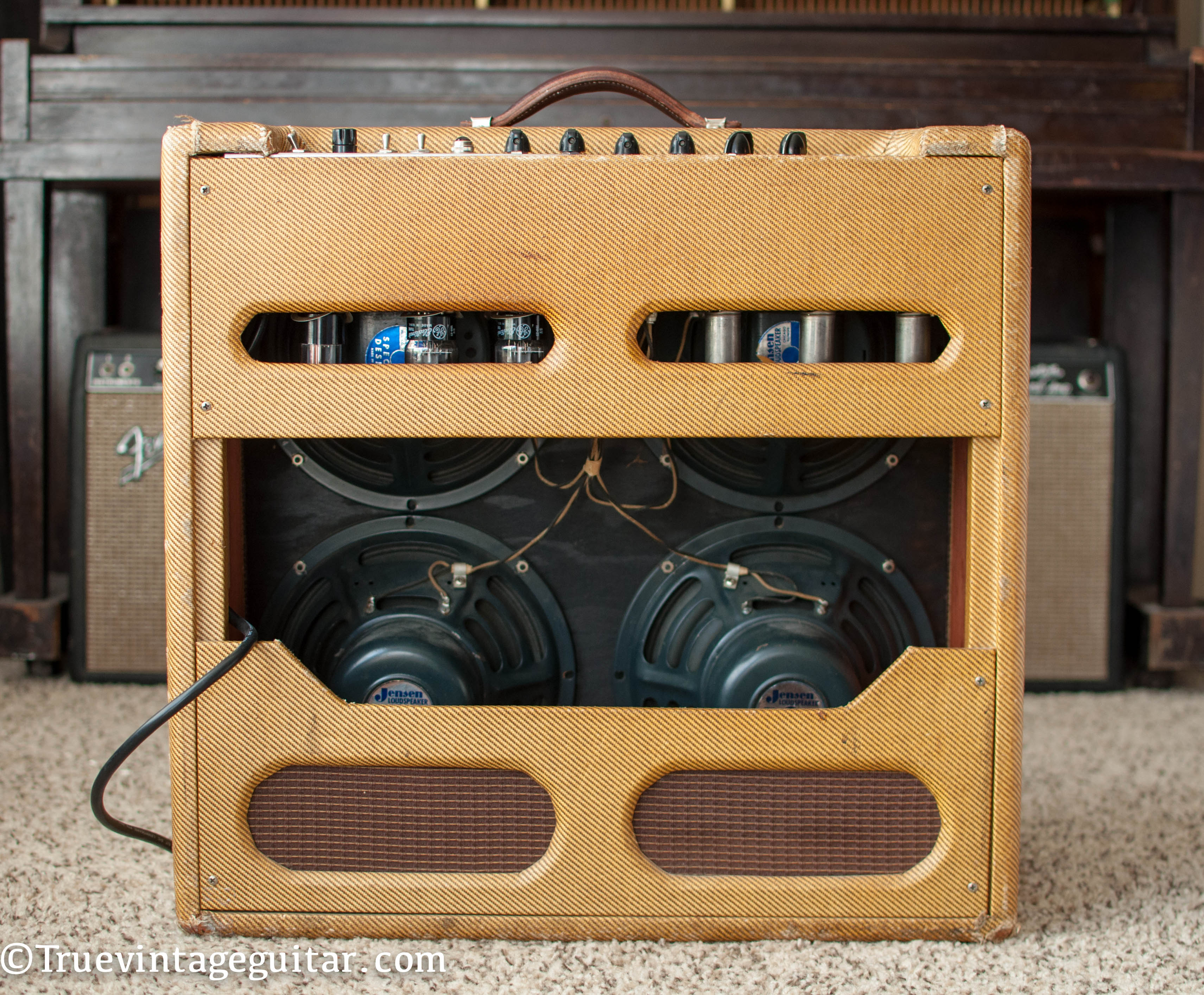 Vintage 1958 Fender Bassman tweed guitar amplifier