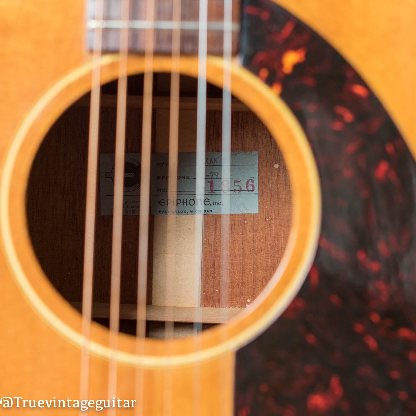 Epiphone acoustic guitar blue label vintage