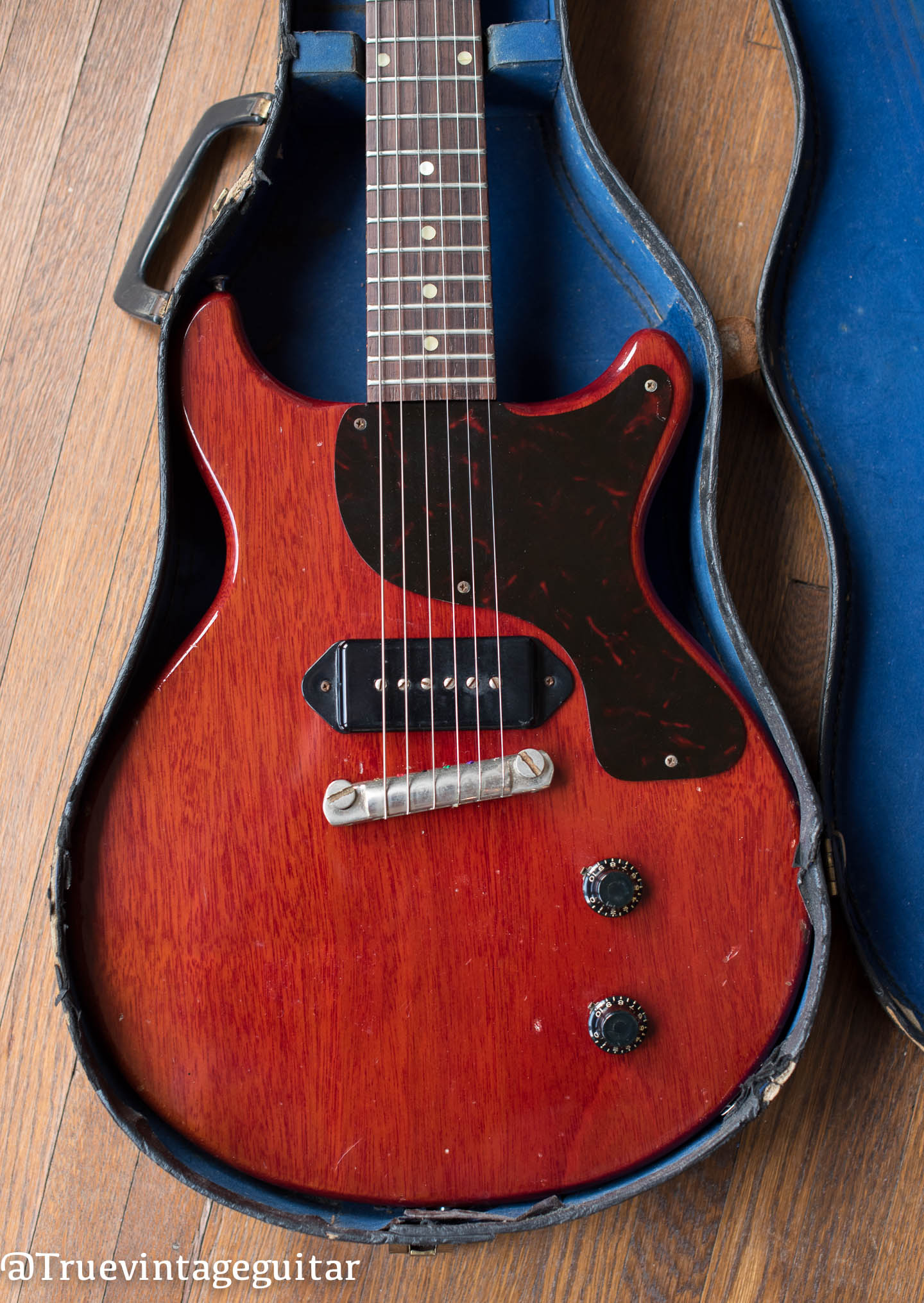 Vintage 1960 Gibson Les Paul Junior Cherry Red double cut guitar