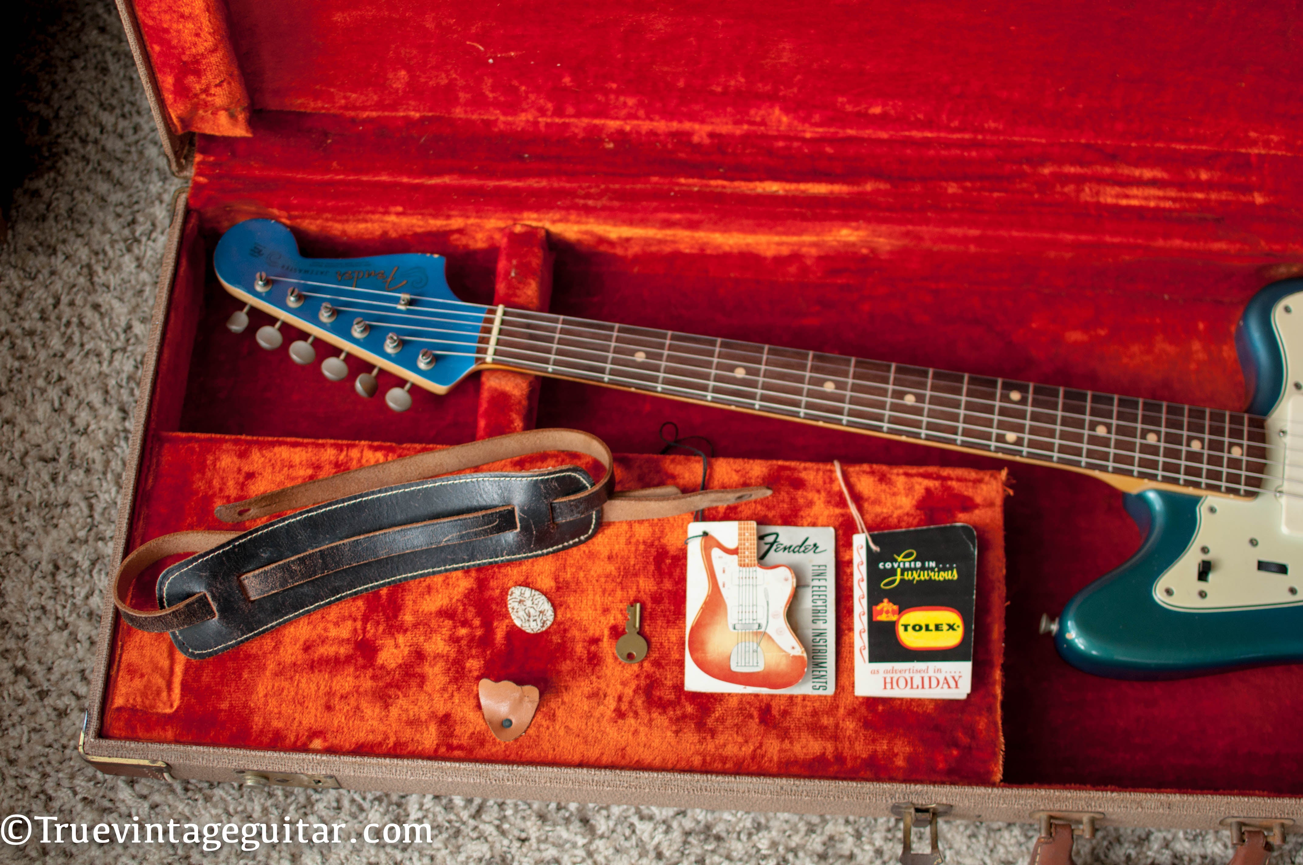 Vintage 1962 Fender Jazzmaster electric guitar Lake Placid Blue Metallic custom color