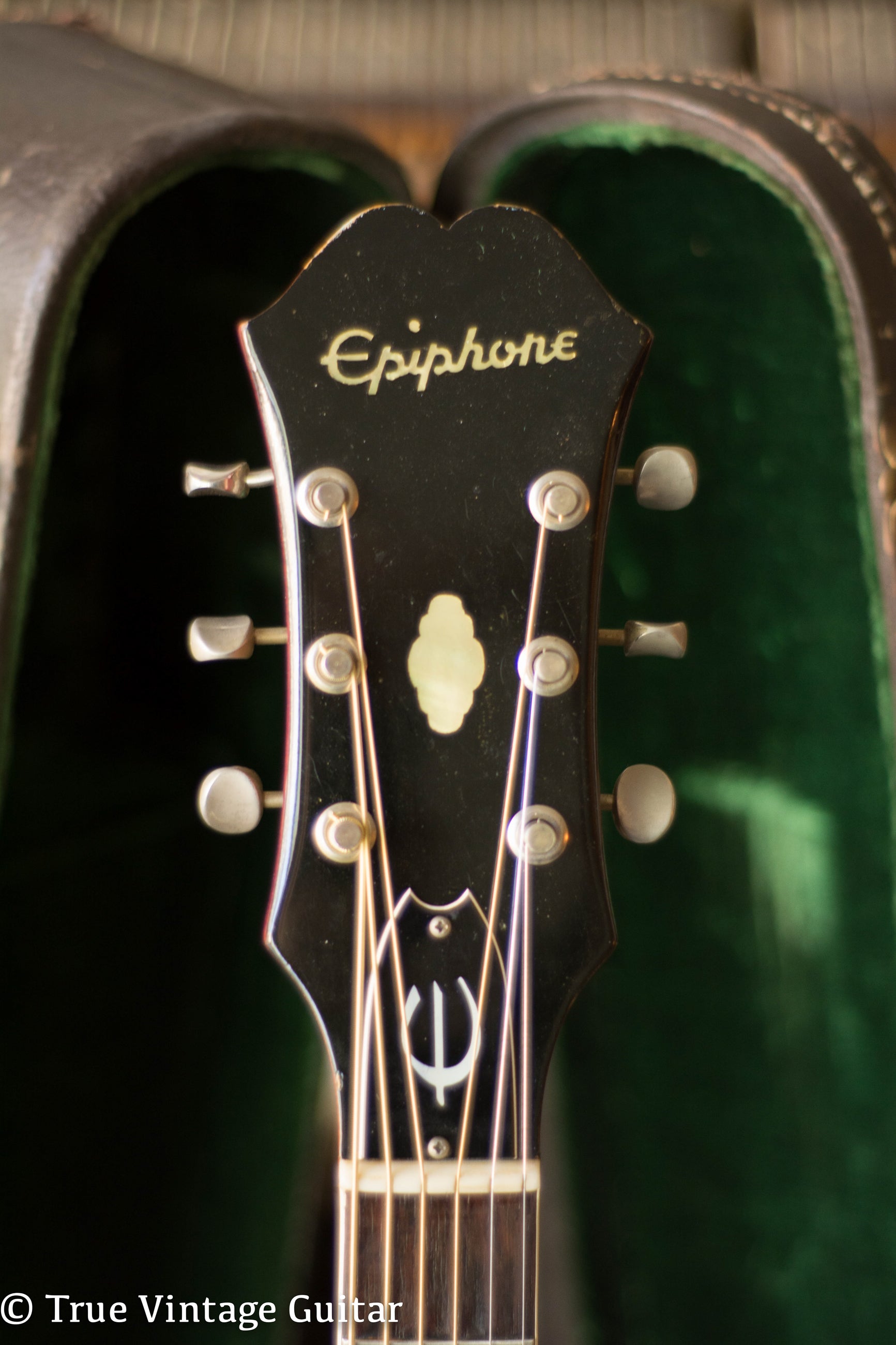Epiphone large headstock, pearl inlay Vintage 1964 Epiphone FT90 El Dorado acoustic guitar