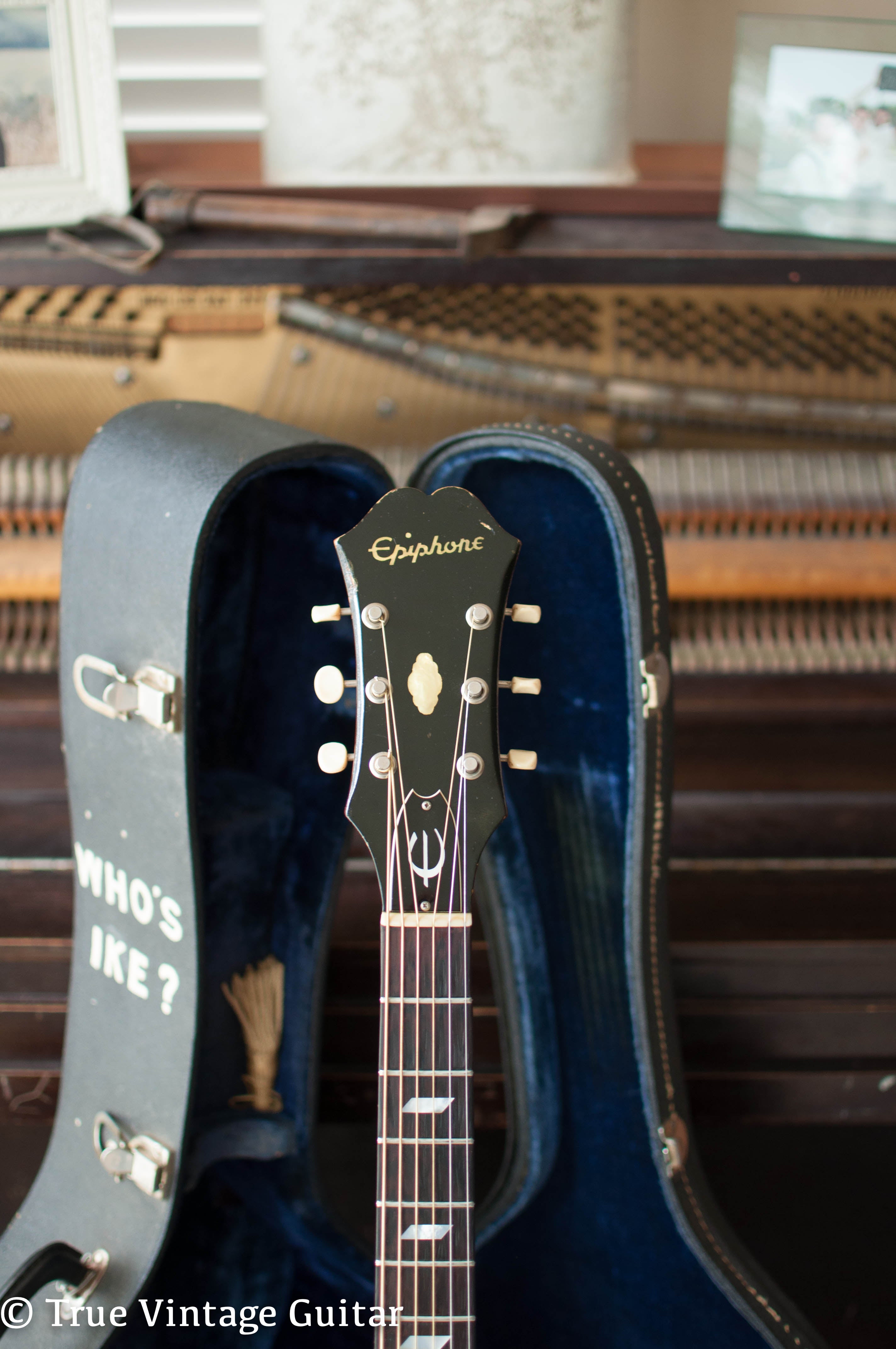 Vintage Epiphone Texan headstock 1964