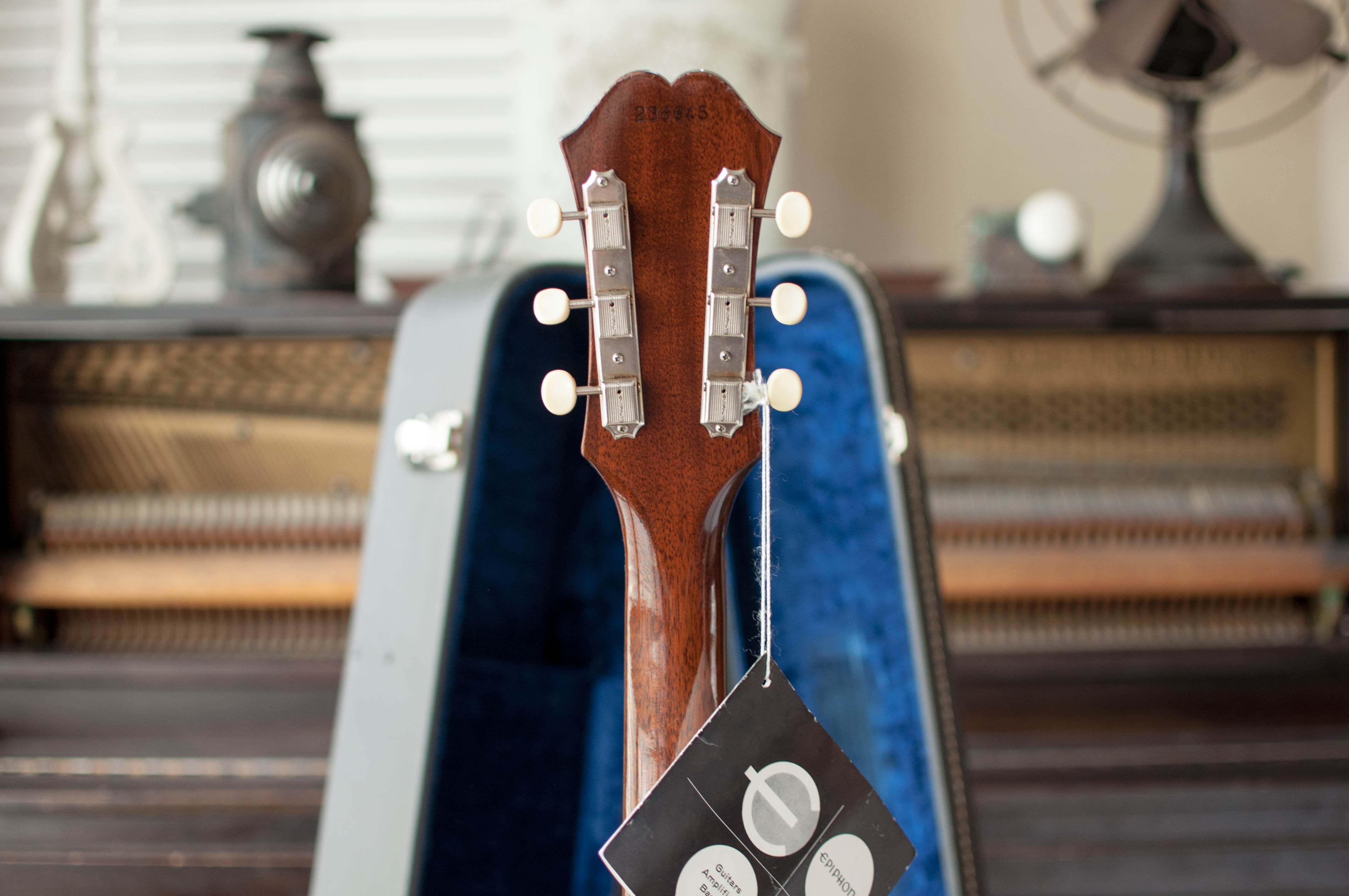 Neck, tuners, vintage 1964 Epiphone Texan