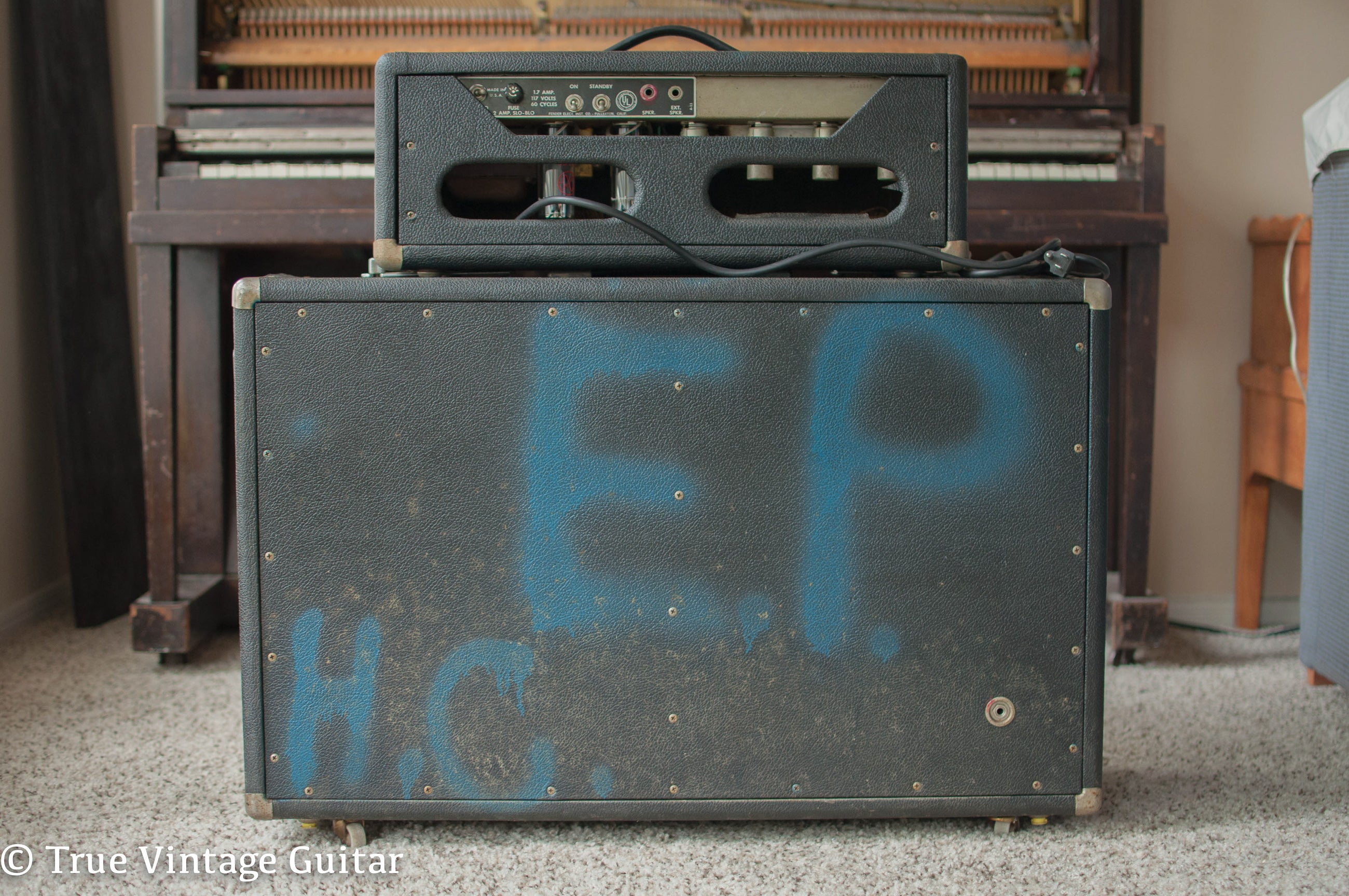 Vintage 1964 Fender Bassman guitar amp amplifier