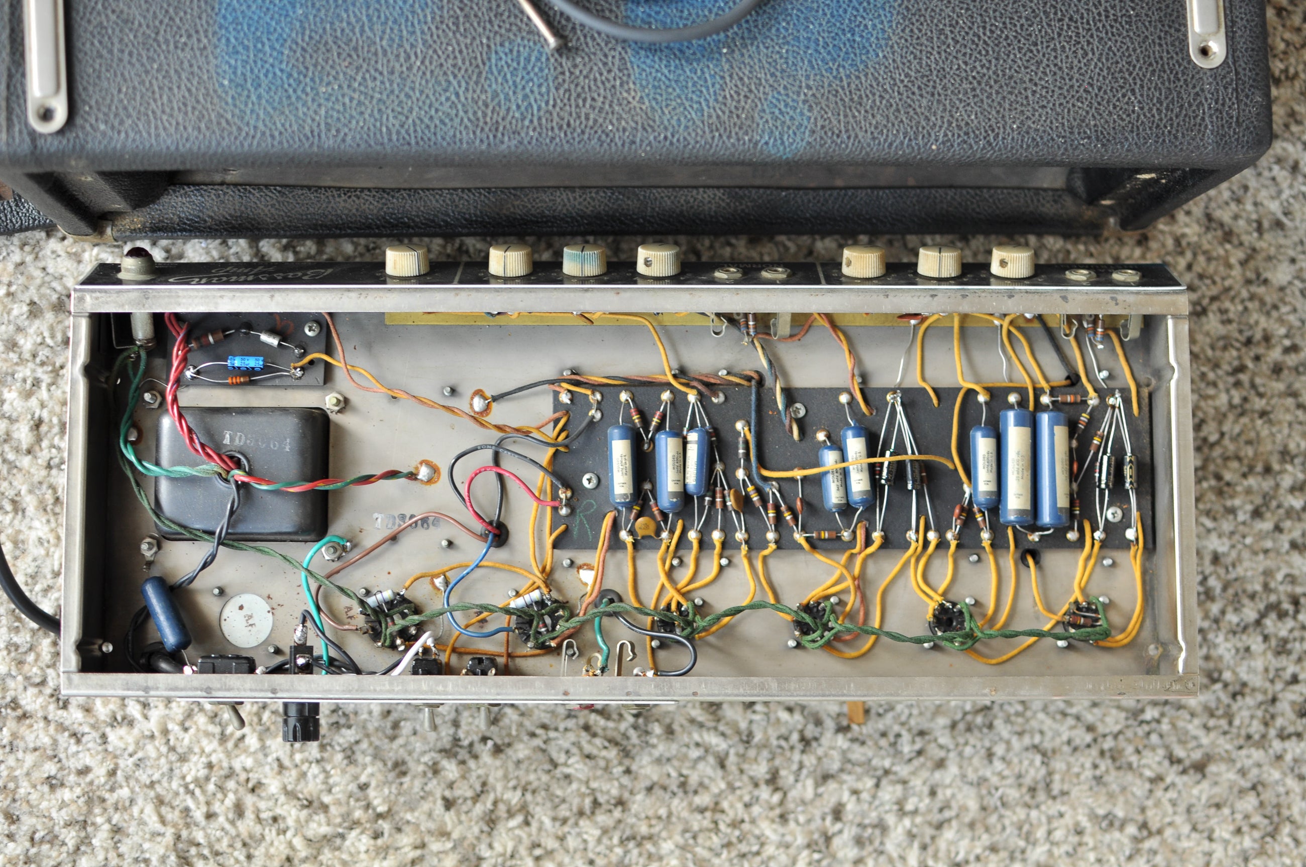 Chassis, circuit, 1964 Fender Bassman 6G6-b