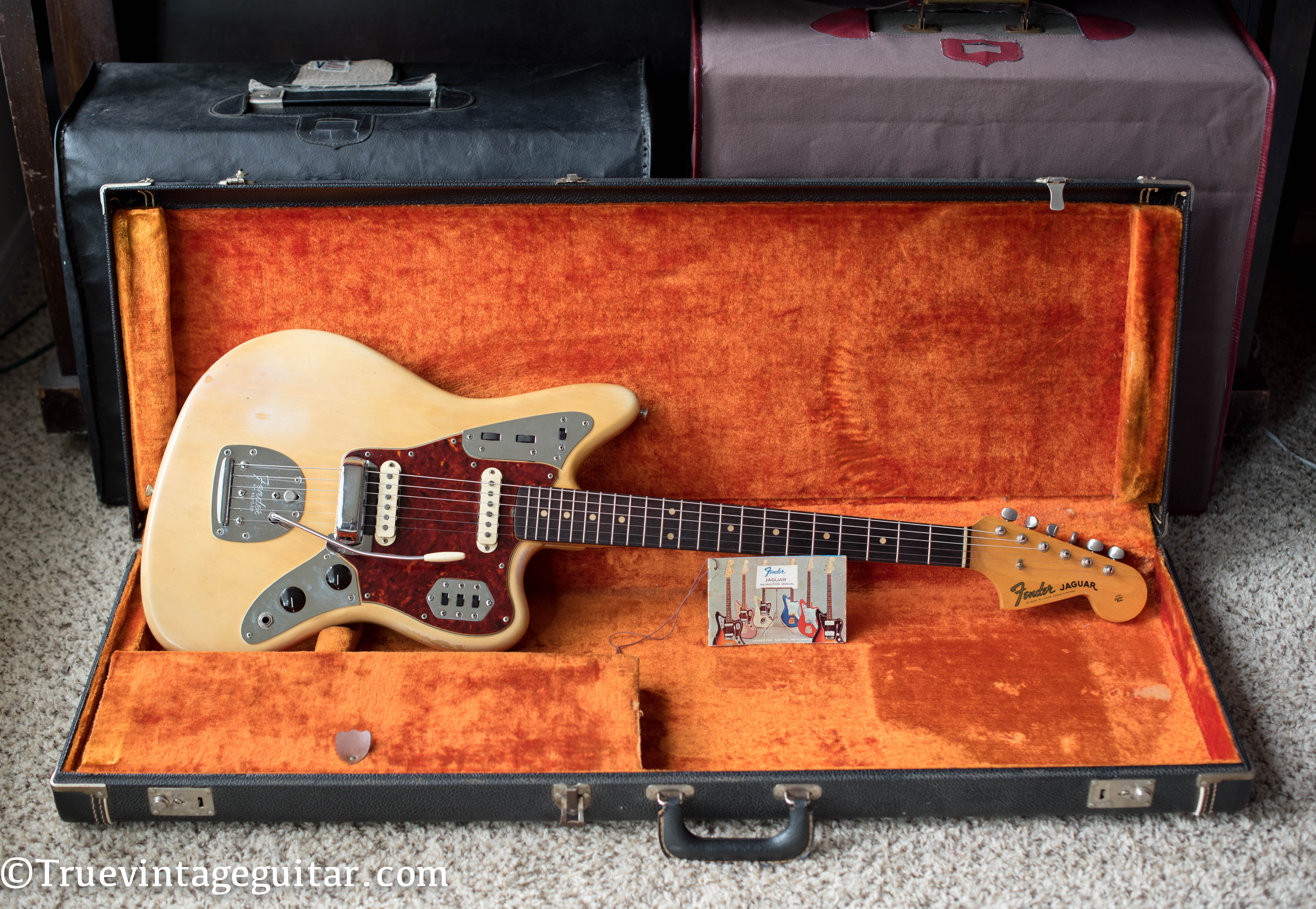 Vintage 1964 Fender Jaguar electric guitar Blond finish Ash body