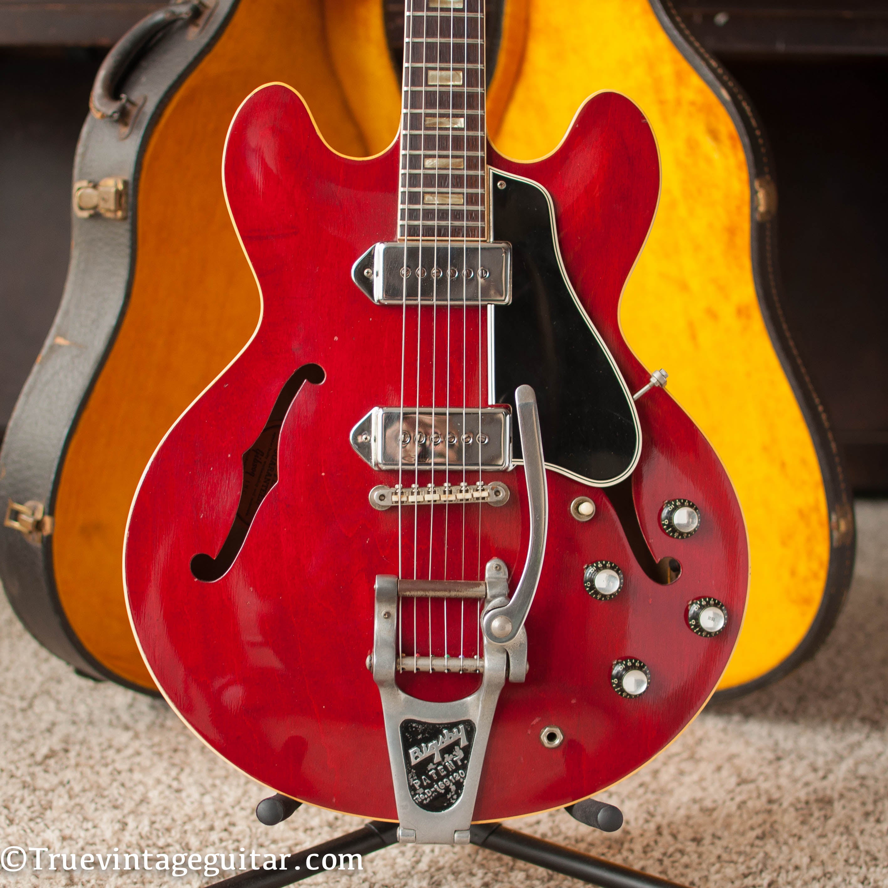 Vintage 1964 Gibson ES-330 with Bigbsy red electric guitar