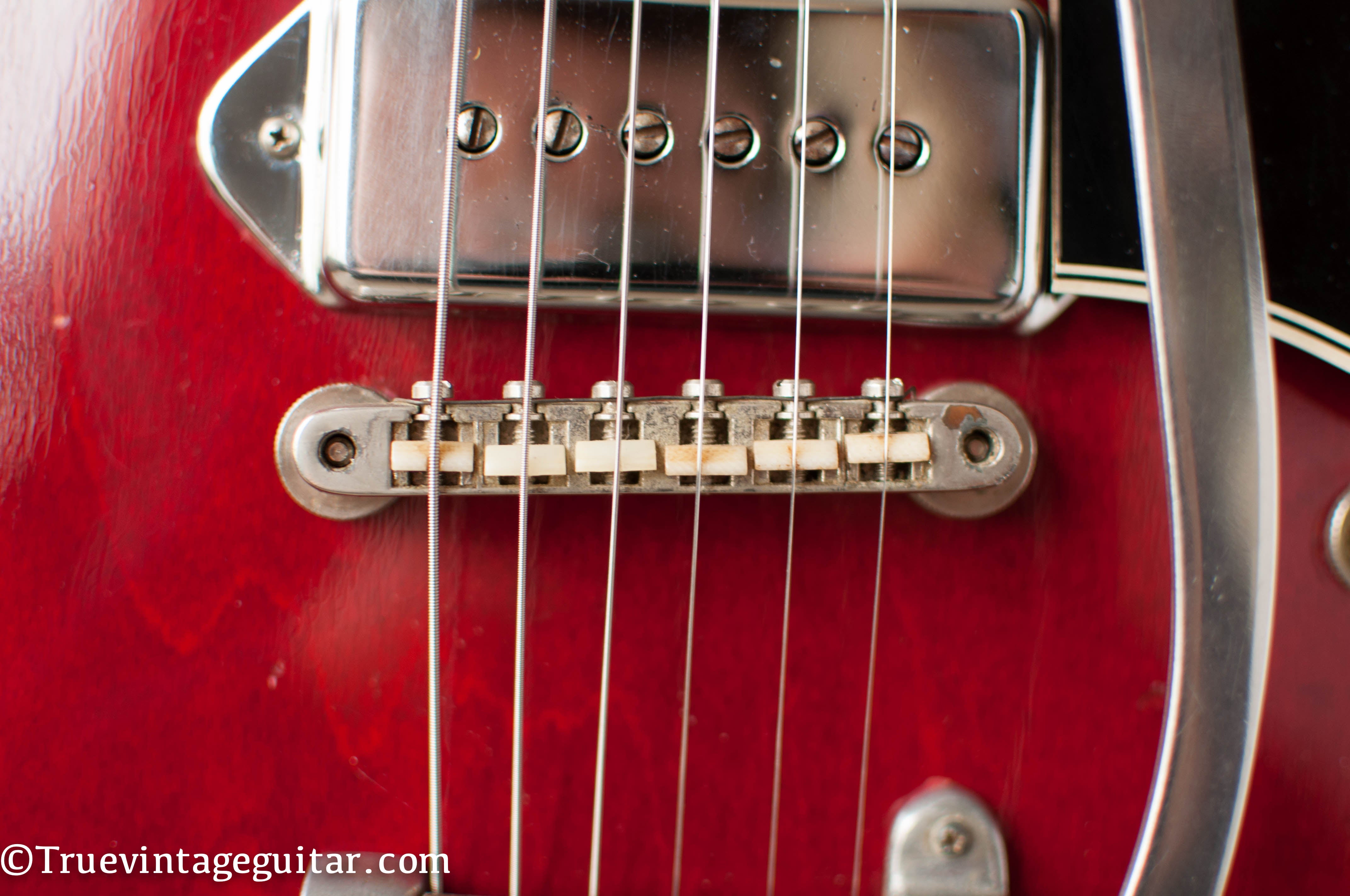 Nylon saddles, ABR-1 bridge, 1964 Gibson ES-330