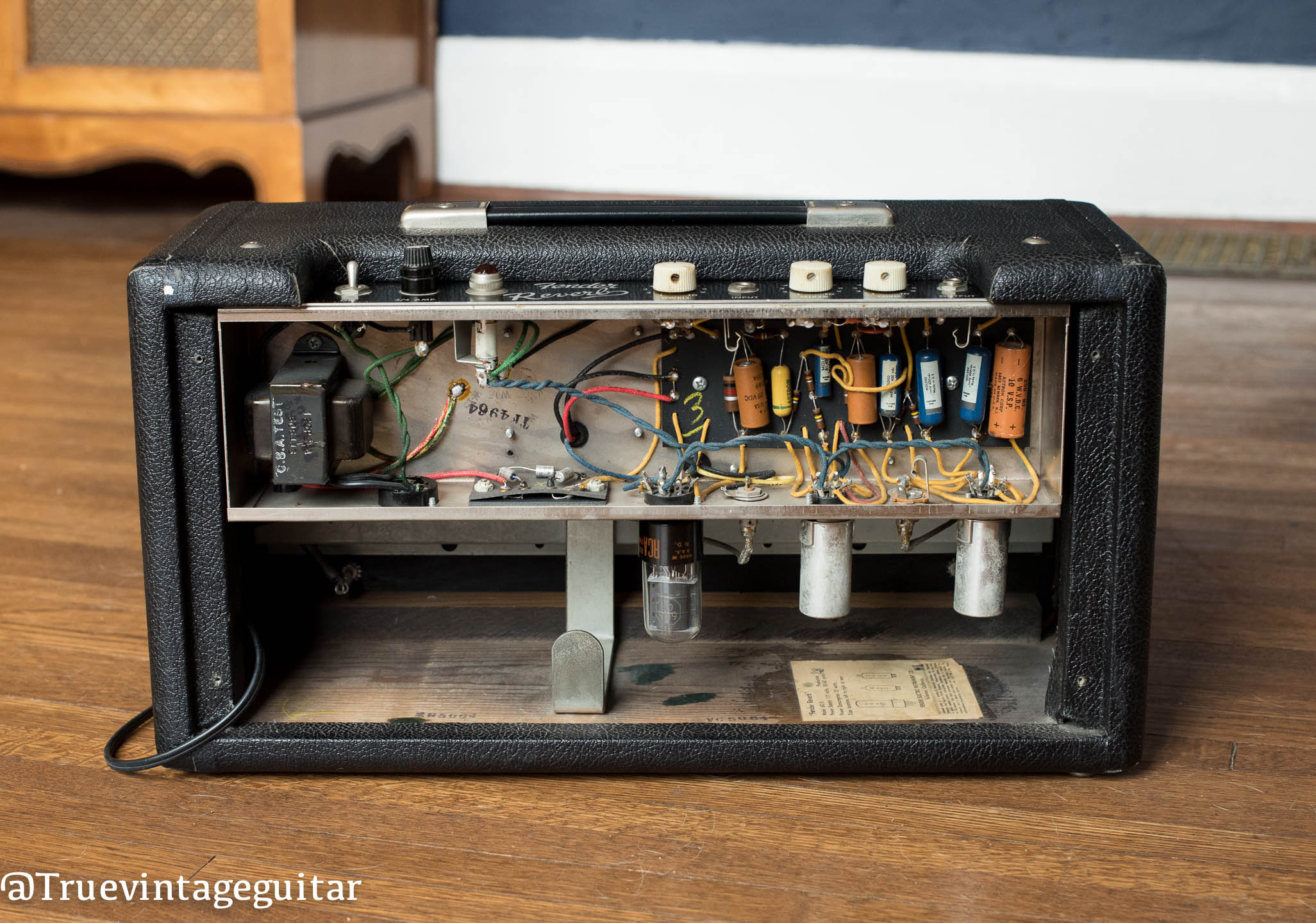 1964 Fender Reverb chassis, circuit, 1964