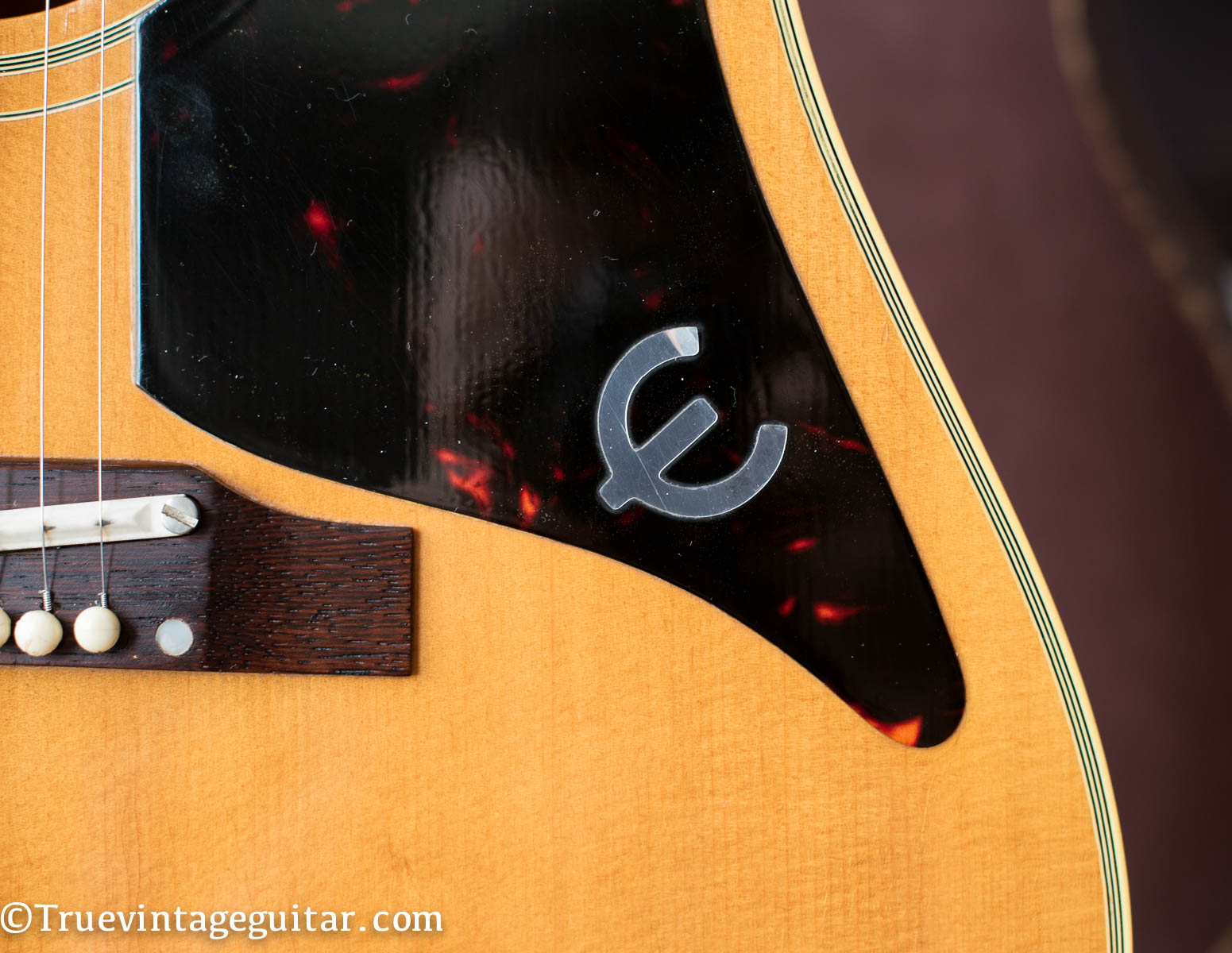 E pickguard letter, epsilon, Epiphone El Dorado 1960s