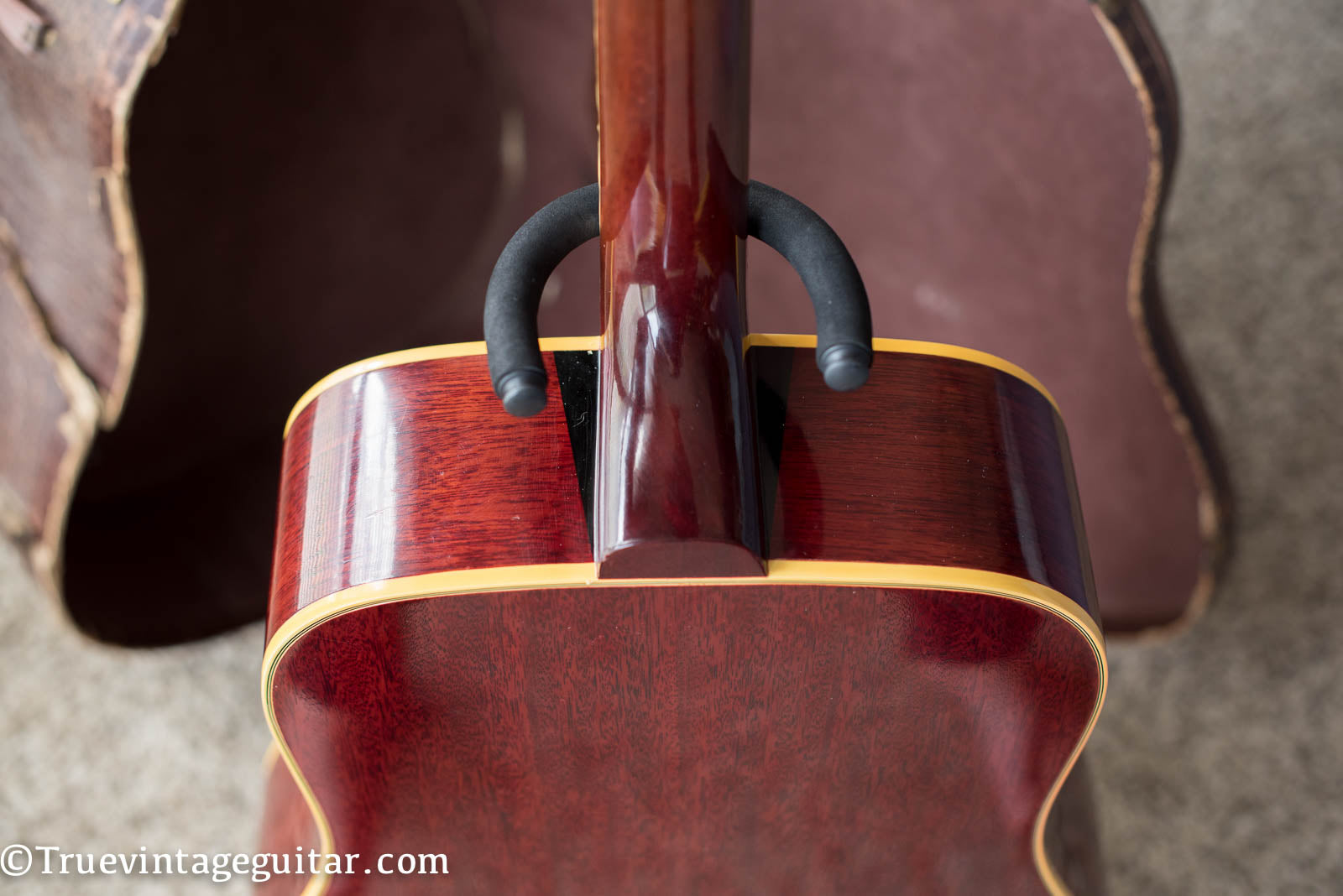 rim stinger, neck heel stinger, 1965 Epiphone El Dorado acoustic guitar