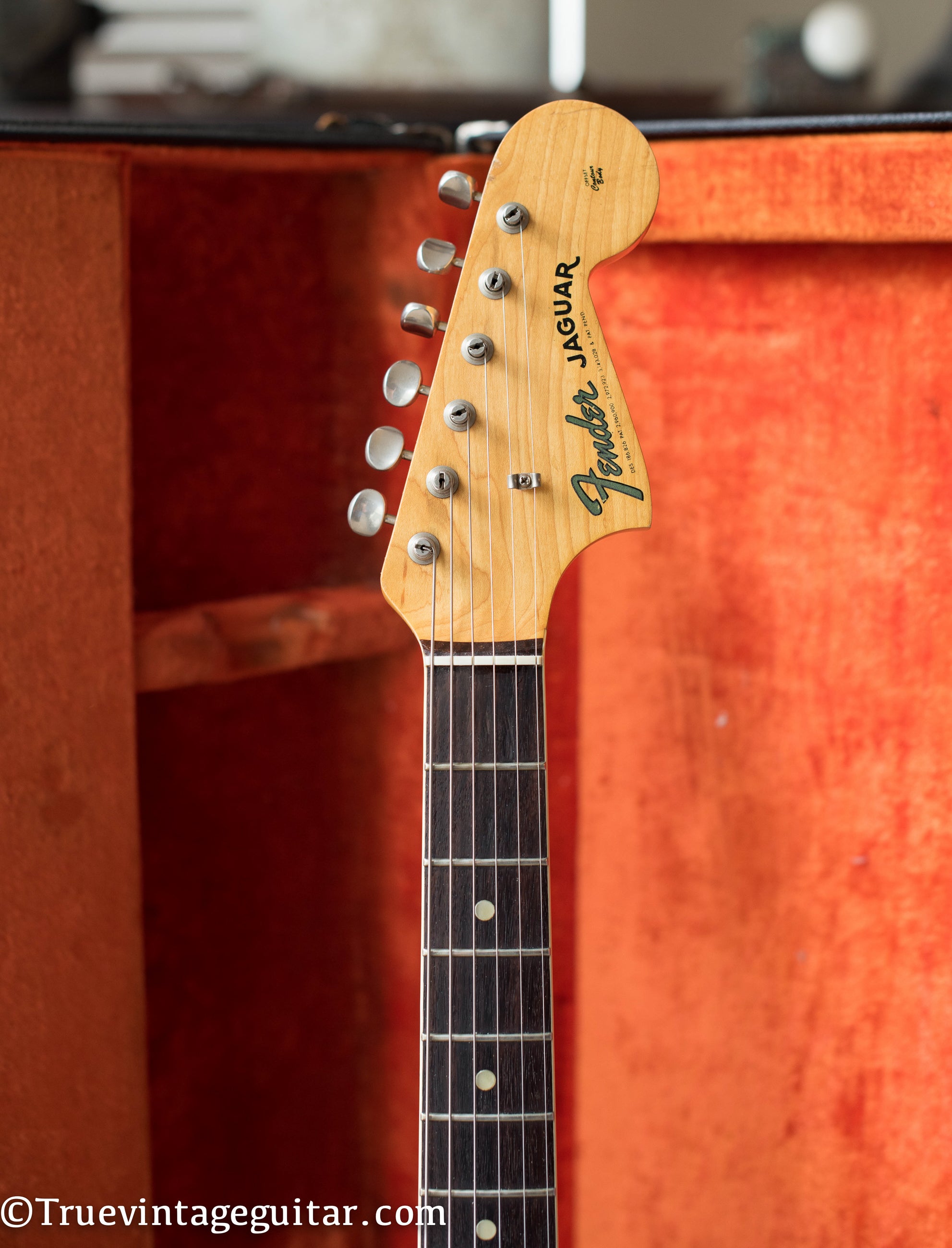 Fender Jaguar headstock, vintage 1965