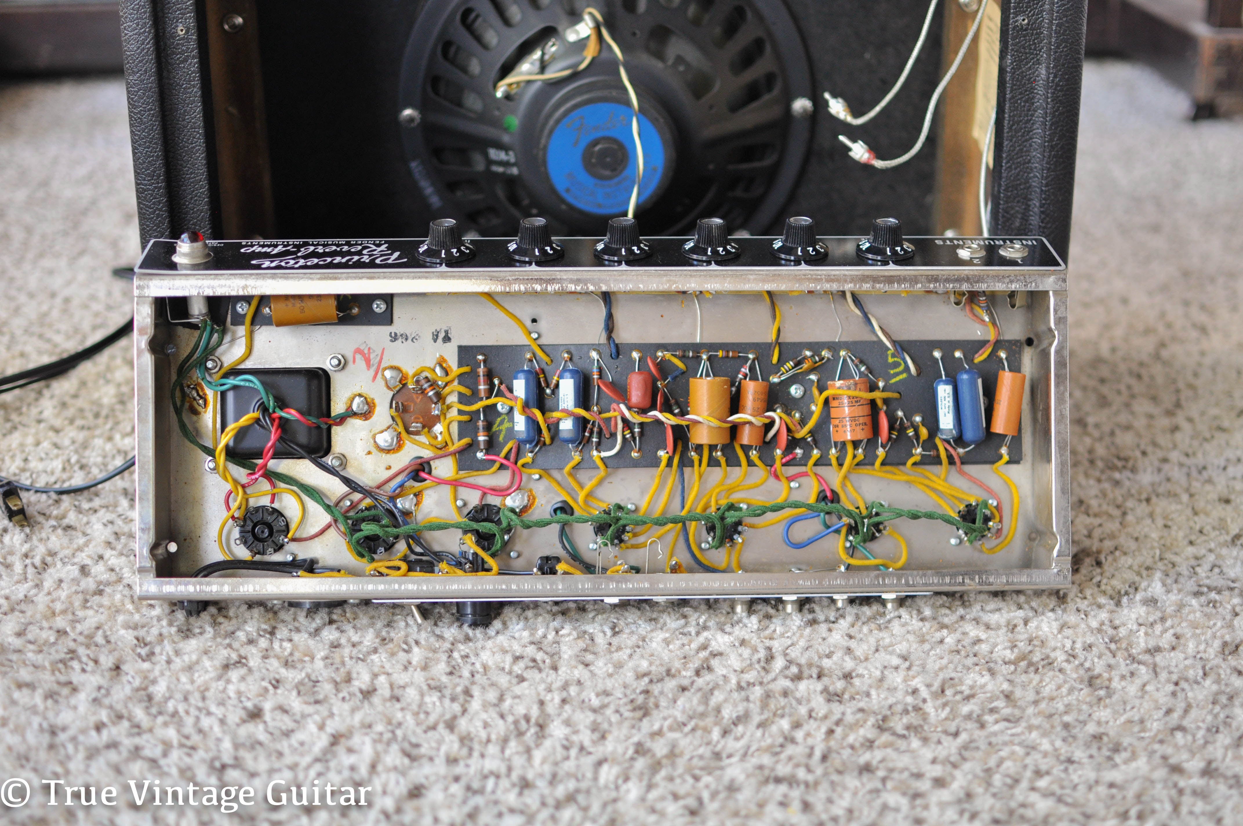 chassis, circuit board, 1965 Fender Princeton Reverb