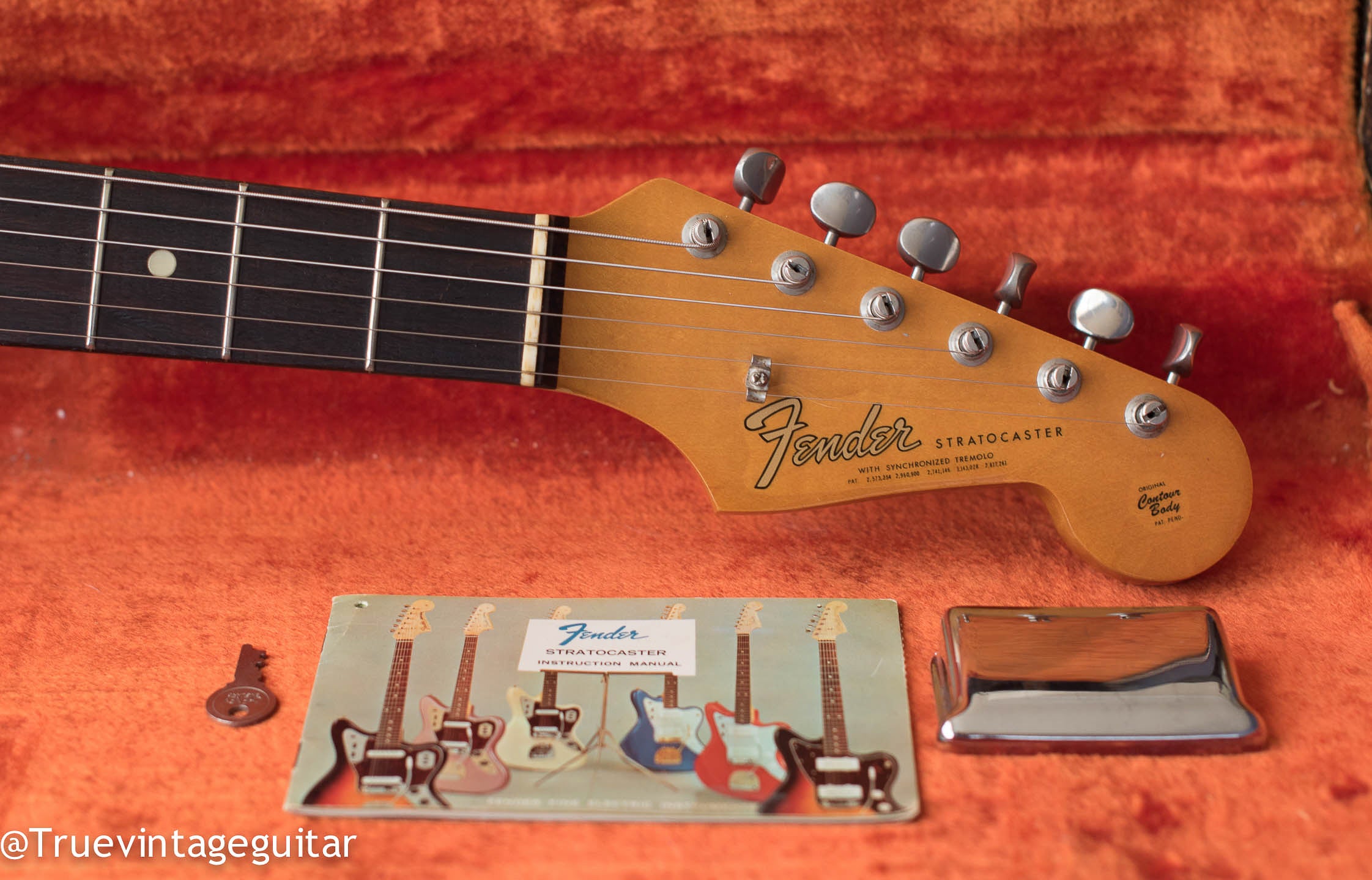 Headstock, Vintage Fender Stratocaster electric guitar