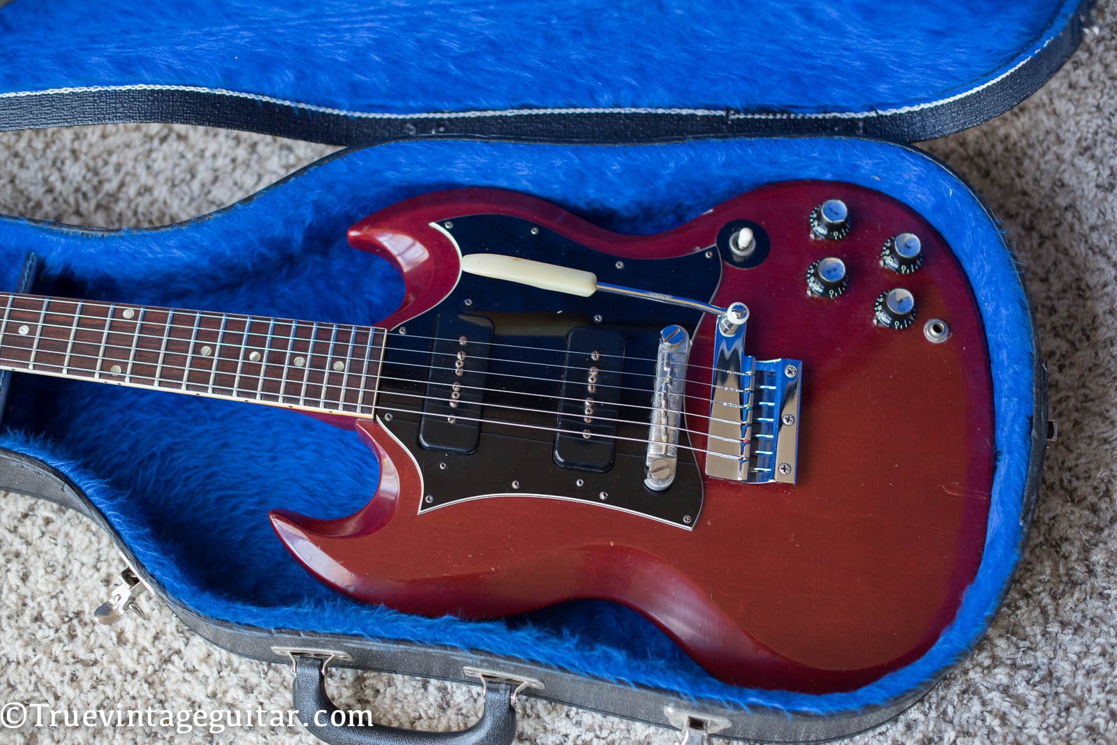 Gibson SG Special guitar, P-90 pickups, wrap tail bridge