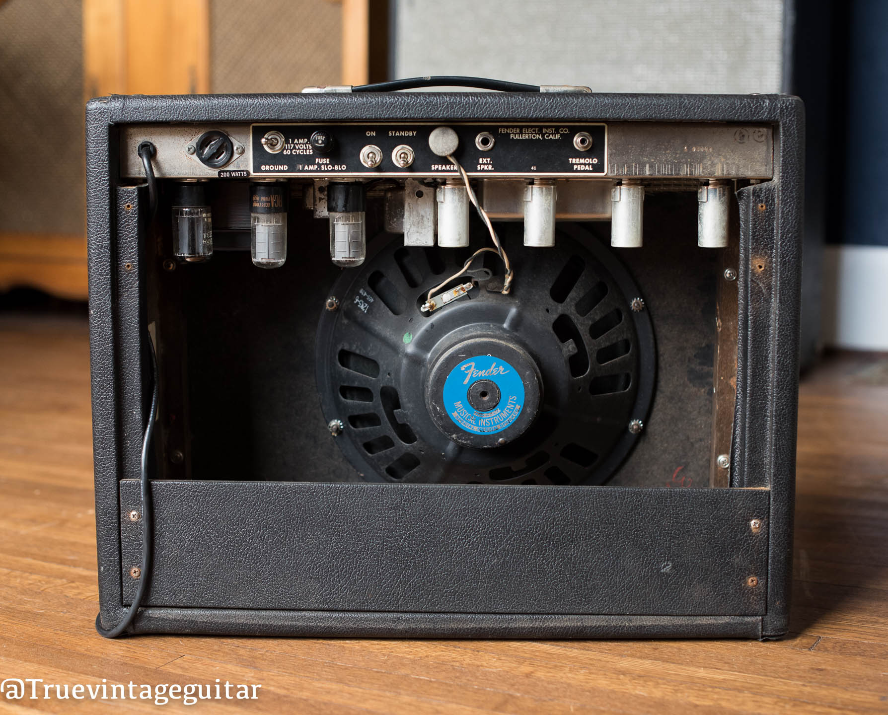 blue label Oxford speaker, 1965 Fender Deluxe amp