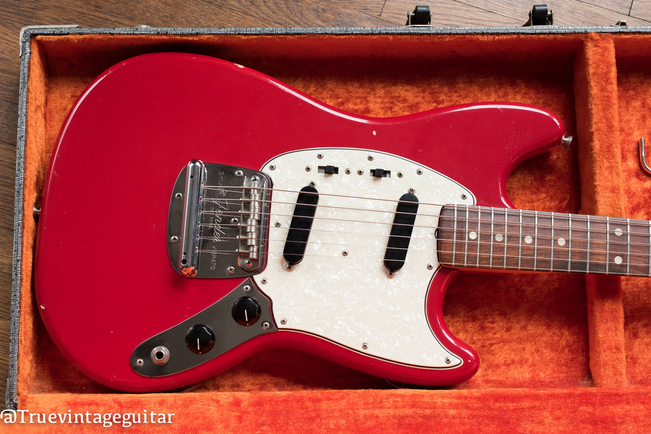 1965 Fender Mustang Red electric guitar