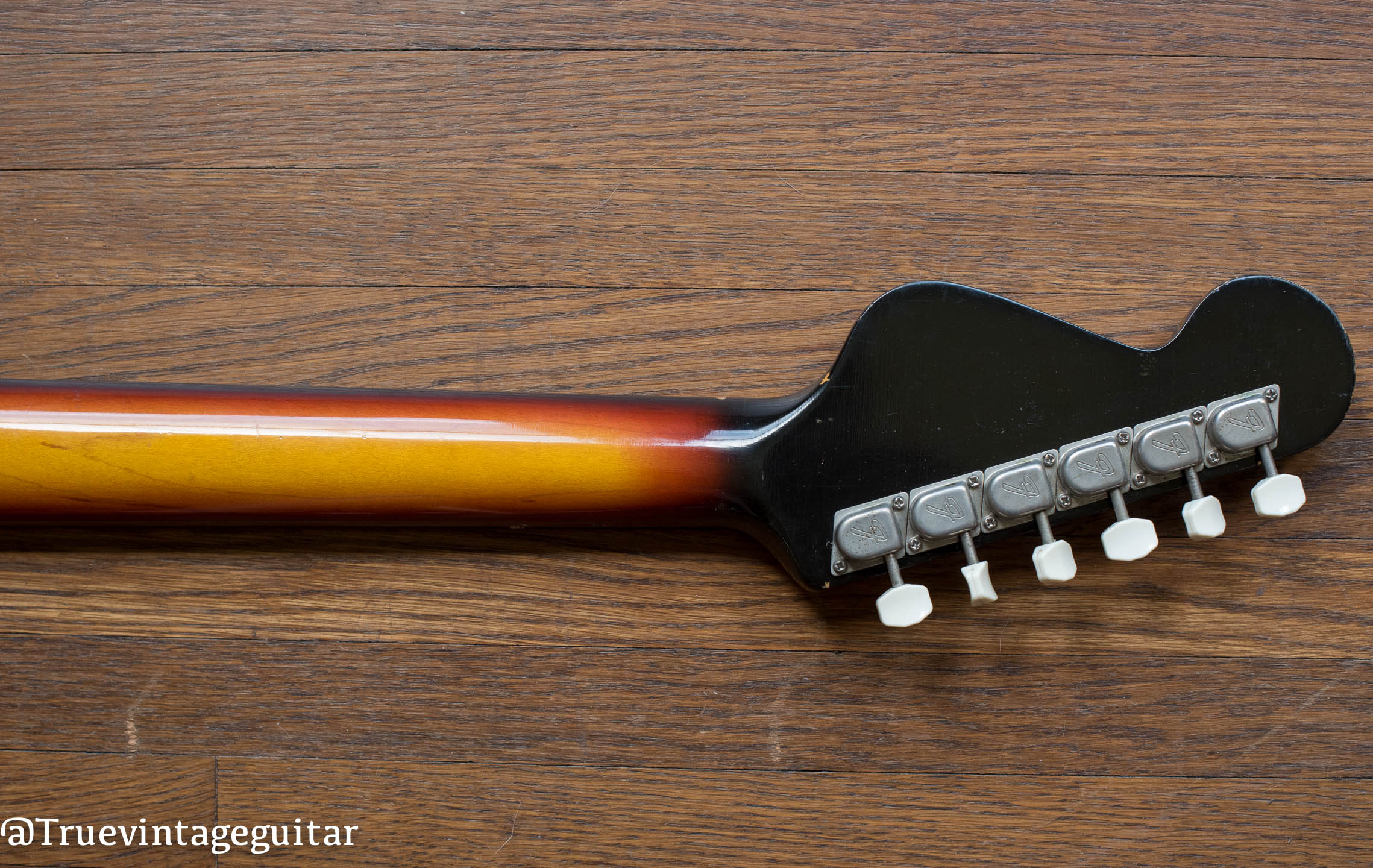 Sunburst neck, Vintage 1965 Fender Coronado Aztec electric guitar