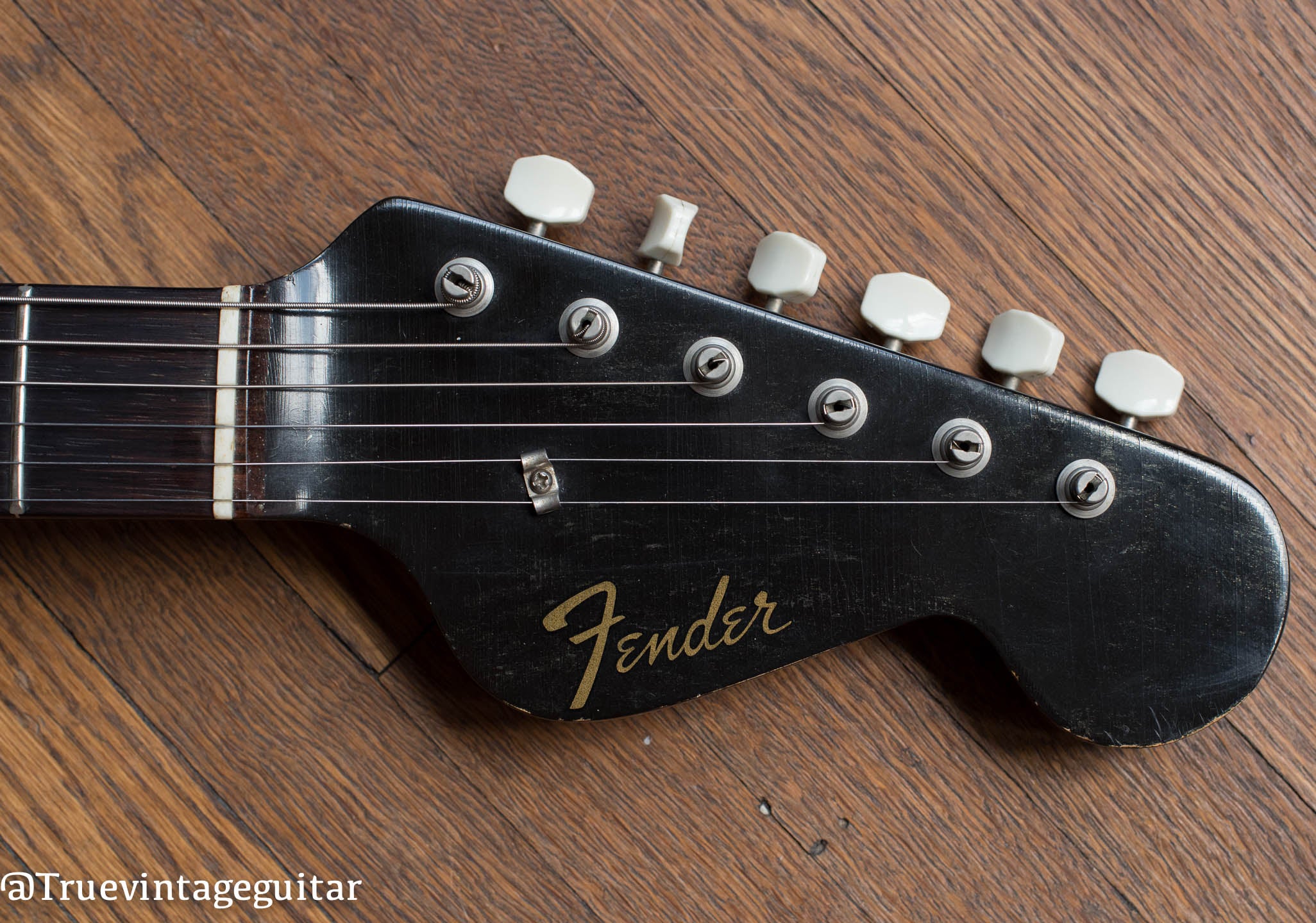 Headstock, Vintage 1965 Fender Coronado Aztec electric guitar